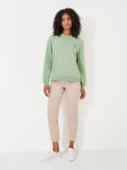 Grün - Crew Clothing Company Pigment Dyed Crew Neck Sweatshirt - Bild 3 von 5
