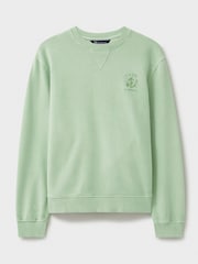 Grün - Crew Clothing Company Pigment Dyed Crew Neck Sweatshirt - Bild 5 von 5