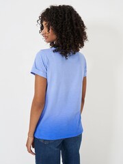 Crew Clothing Blue Ombre 100% Cotton T-Shirt - Image 2 of 4
