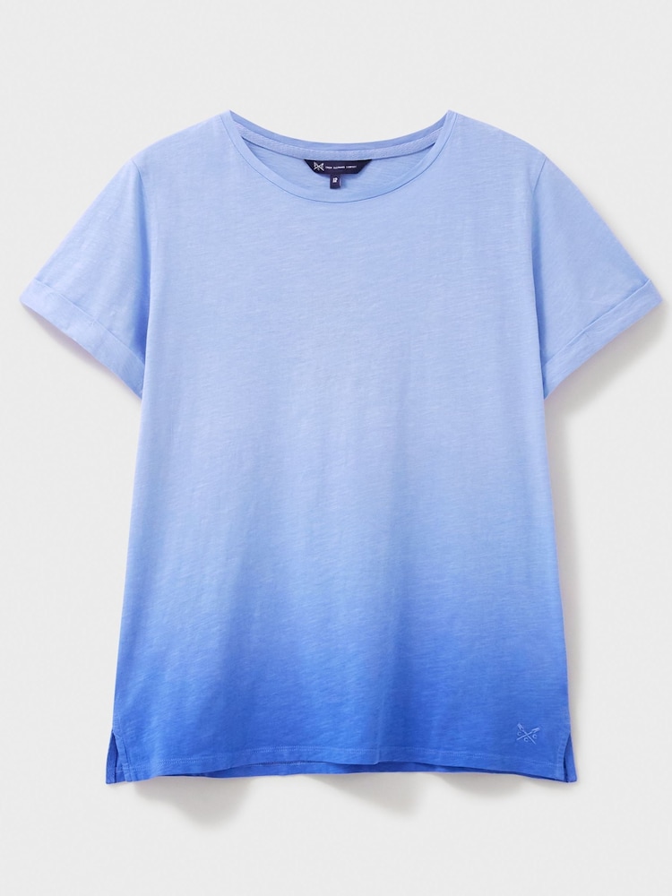 Crew Clothing Blue Ombre 100% Cotton T-Shirt - Image 4 of 4