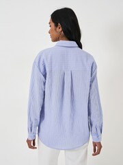 Texturované spadlé rameno Košile Crew Clothing Pruh - Image 2 of 5