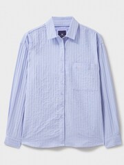 Texturované spadlé rameno Košile Crew Clothing Pruh - Image 5 of 5