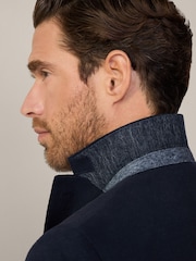 Hackett London Mens Blue Cotton/Linen Mix Jacket - Image 7 of 12