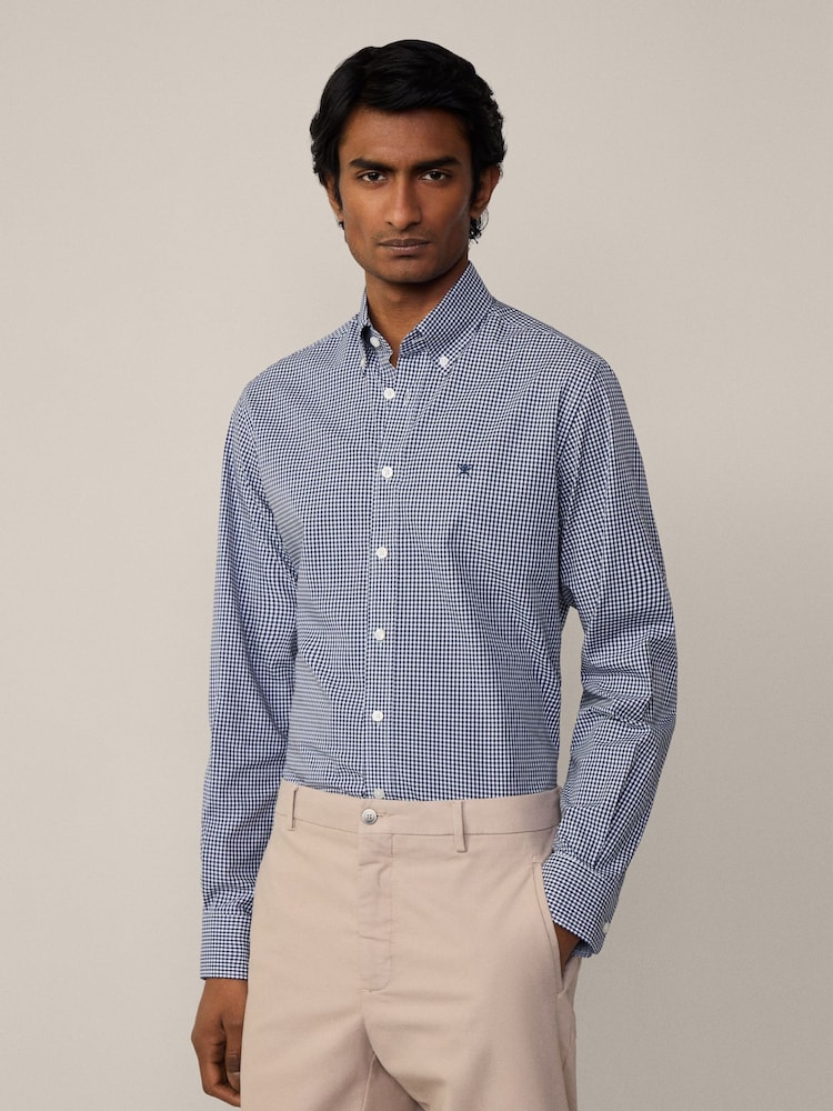 Hackett London Men Blue 100% Cotton Shirt - Image 2 of 10