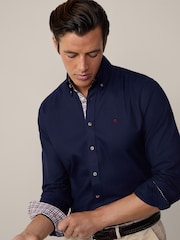 Hackett London Men Blue 100% Cotton Shirt - Image 4 of 10