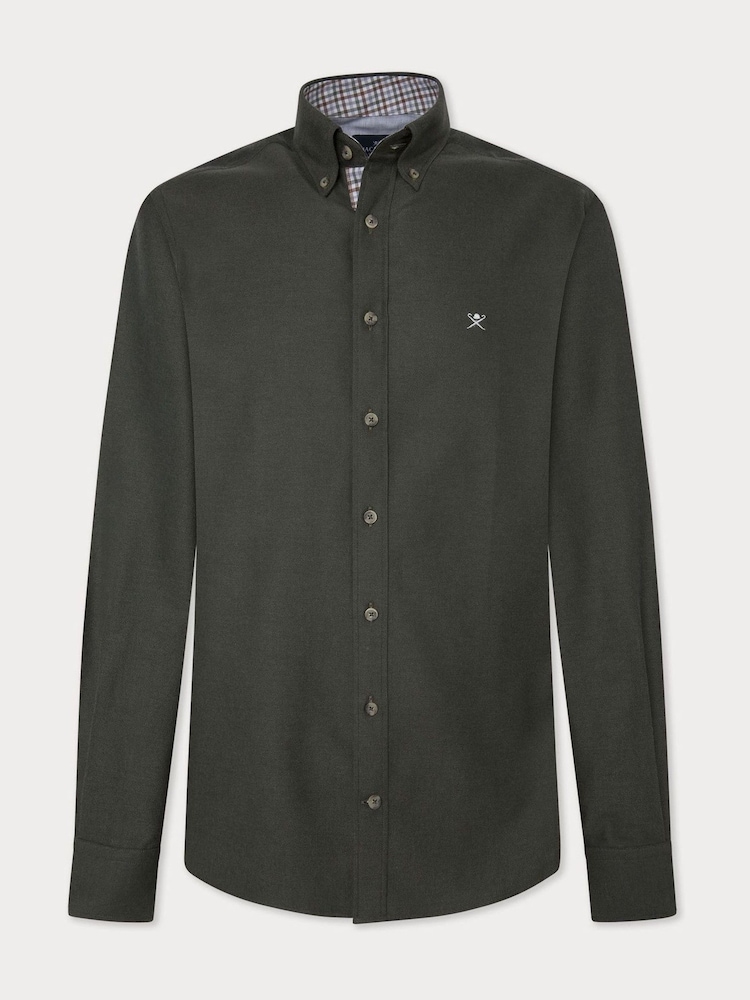 Hackett London Men Green 100% Cotton Shirt - Image 1 of 4