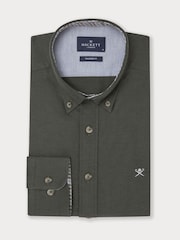 Hackett London Men Green 100% Cotton Shirt - Image 3 of 4