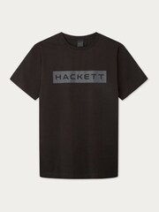 Hackett London Men 100% Cotton Black T-Shirt - Image 1 of 3