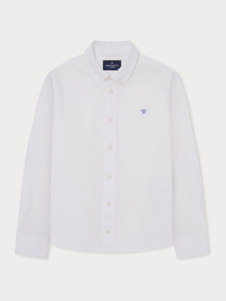 Hackett London Older Boys 100% Cotton White Shirt - Изображение 1 из 3 Hackett London Older Boys 100% Cotton White Shirt - Изображение 1 из 3
