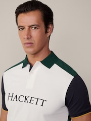 أخضر - قميص بولو رجالي قطن 100% من Hackett London - صورة 2 من 9
