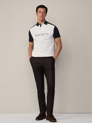 أخضر - قميص بولو رجالي قطن 100% من Hackett London - صورة 4 من 9