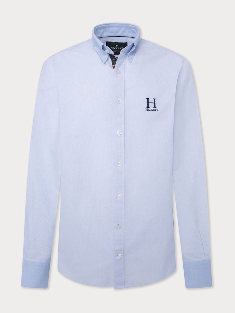 Hackett London Men Blue 100% Cotton Shirt - Image 1 of 4