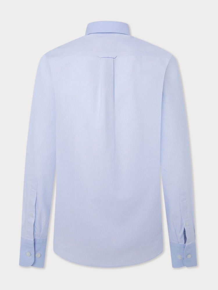 Hackett London Men Blue 100% Cotton Shirt - Image 2 of 4