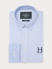 Hackett London Men Blue 100% Cotton Shirt - Image 3 of 4