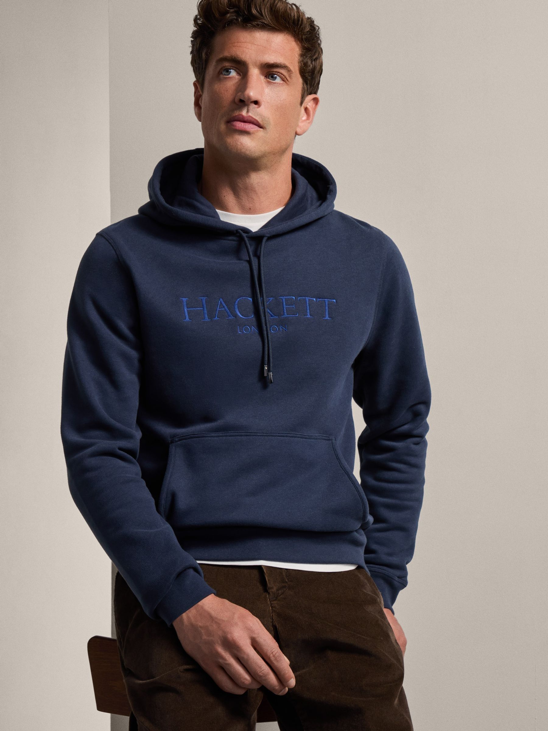 Buy Hackett London Men Blue Hoodies from Next Oman