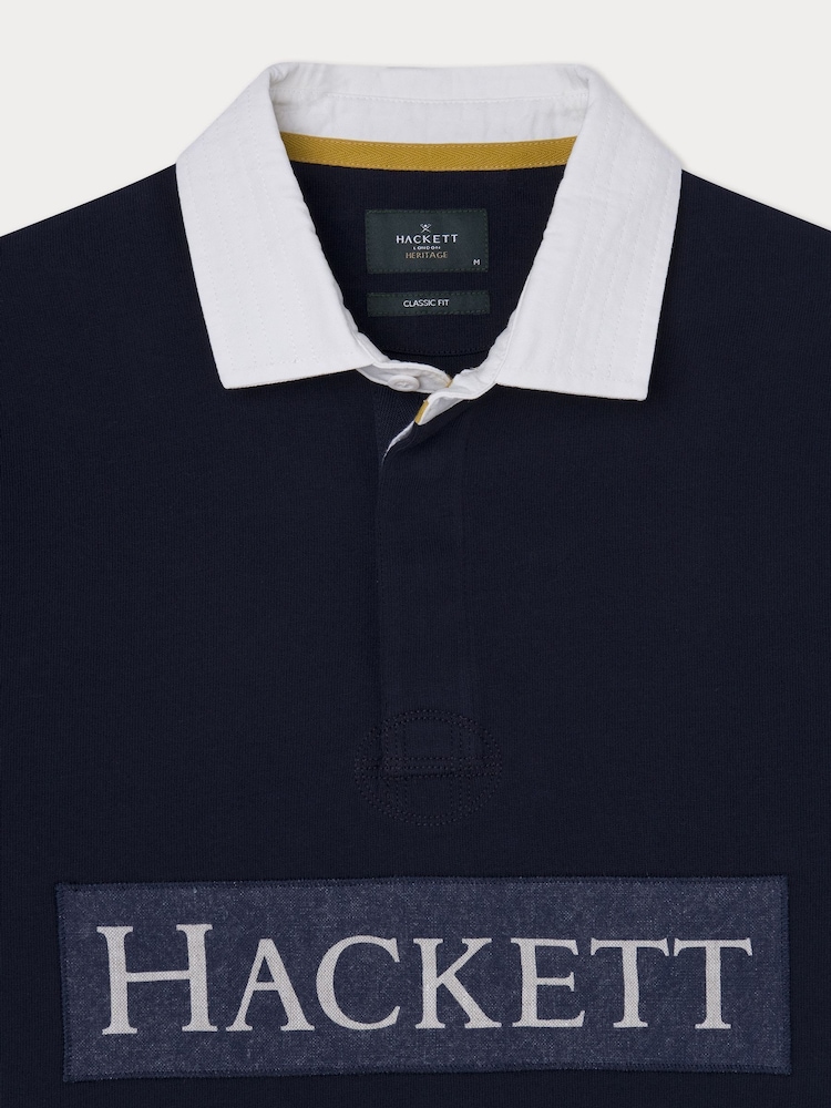 Hackett London Men Blue 100% Cotton Polo Shirt - Image 3 of 3