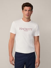 Hackett Men London 100% Cotton White T-Shirt - Image 1 of 1