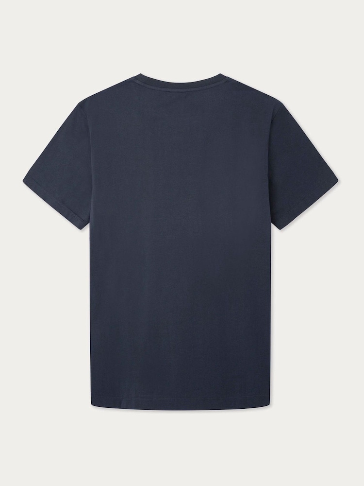 Hackett London Older Boys Blue 100% Cotton T-Shirt - Image 2 of 3