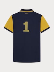 Hackett London Men Blue 100% Cotton Polo Shirt - Image 2 of 3