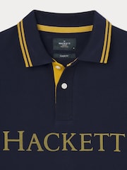 Hackett London Men Blue 100% Cotton Polo Shirt - Image 3 of 3
