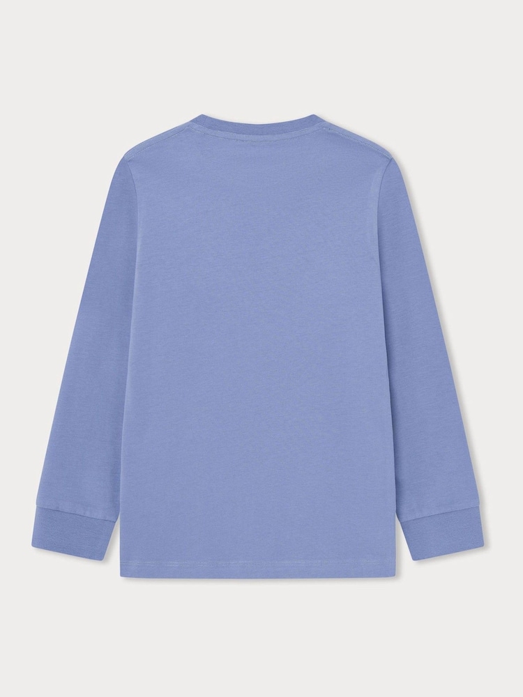 Hackett London Older Boys Blue 100% Cotton T-Shirt - Image 2 of 2