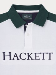 Hackett London Older Boys Green 100% Cotton Polo Shirt - Image 3 of 3