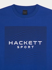 Hackett London Men Blue 100% Cotton T-Shirt - Image 3 of 3