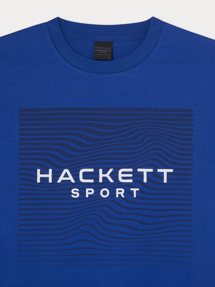 Hackett London Men Blue 100% Cotton T-Shirt - Image 3 of 3 Hackett London Men Blue 100% Cotton T-Shirt - Image 3 of 3