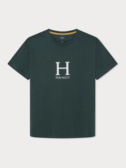 Hackett Men Green London 100% Cotton T-Shirt - Image 1 of 3