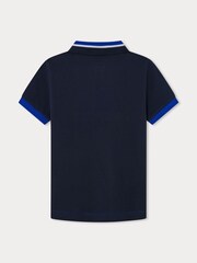 Hackett Older Boys London Blue 100% Cotton Polo Shirt - Image 2 of 3