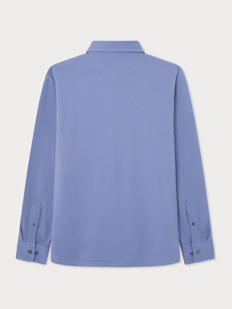 Hackett London Men Blue 100% Cotton Polo Shirt - Image 2 of 3