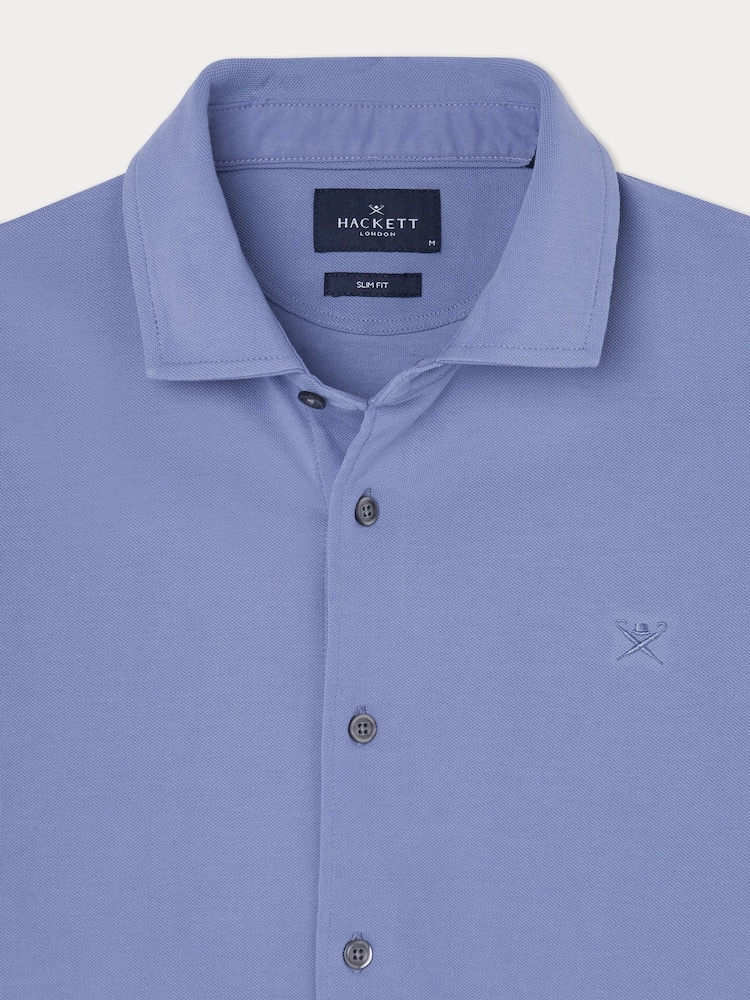 Hackett London Men Blue 100% Cotton Polo Shirt - Image 3 of 3