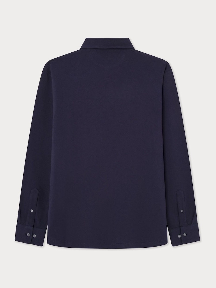 Hackett Men Blue London 100% Cotton Polo Shirt - Image 2 of 3