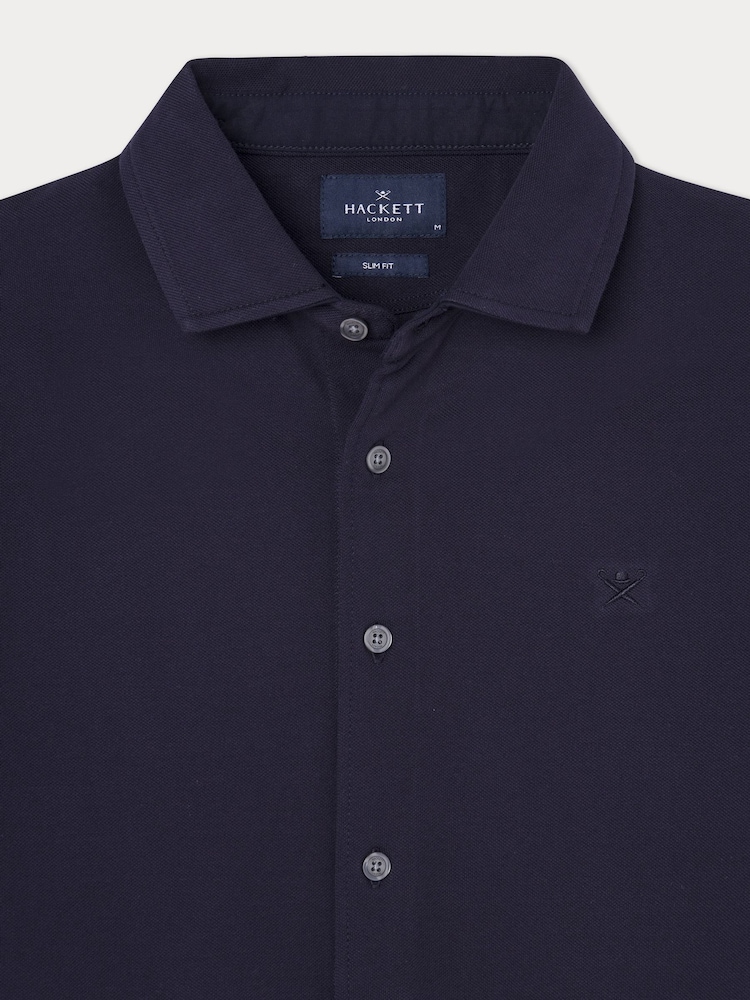 Hackett Men Blue London 100% Cotton Polo Shirt - Image 3 of 3