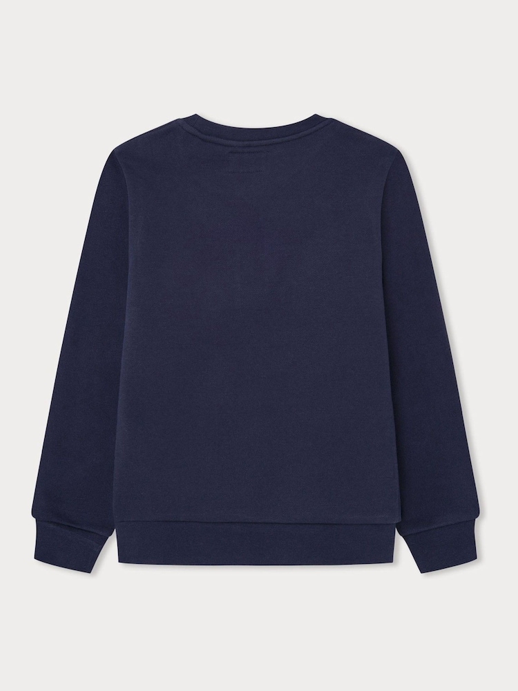 Hackett London Older Boys Blue 100% Cotton Sweatshirt - Image 2 of 3