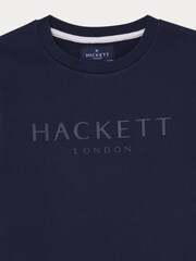 Hackett London Older Boys Blue 100% Cotton Sweatshirt - Image 3 of 3