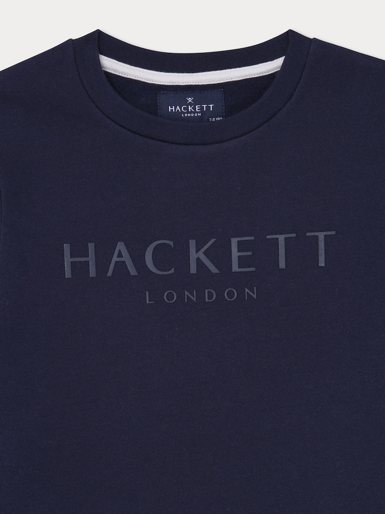 Hackett London Older Boys Blue 100% Cotton Sweatshirt - Image 3 of 3