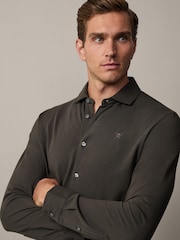Hackett London Men Green 100% Cotton Shirt - Image 4 of 9