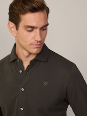 Hackett London Men Green 100% Cotton Shirt - Image 5 of 9