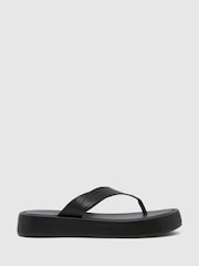 Schuh Tabitha Toe Black Thong - Image 1 of 4