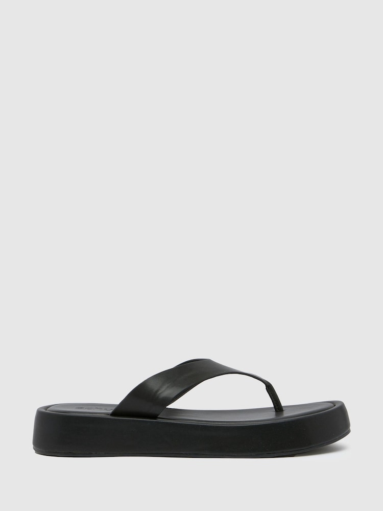 Schuh Tabitha Toe Black Thong - Image 1 of 4