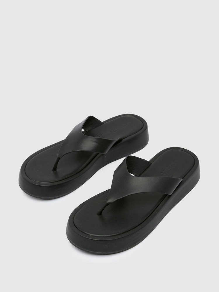 Schuh Tabitha Toe Black Thong - Image 2 of 4
