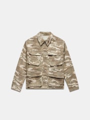 Mint Velvet Green Camouflage Denim 100% Cotton Jacket - Image 3 of 4