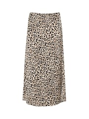 Kaffe Jasmina Elastic Waist Print Black Midi Skirt - Image 5 of 6