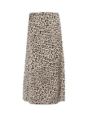 Kaffe Jasmina Elastic Waist Print Black Midi Skirt - Image 6 of 6