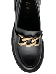 Ravel Black Burgundy Chunky Cleated Sole Loafers - Image 5 of 5