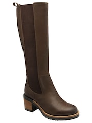 Ravel Brown Leather Knee High Boots - Image 1 of 4