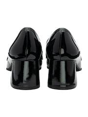 Ravel Black Patent Block Heel Shoes - Image 3 of 4