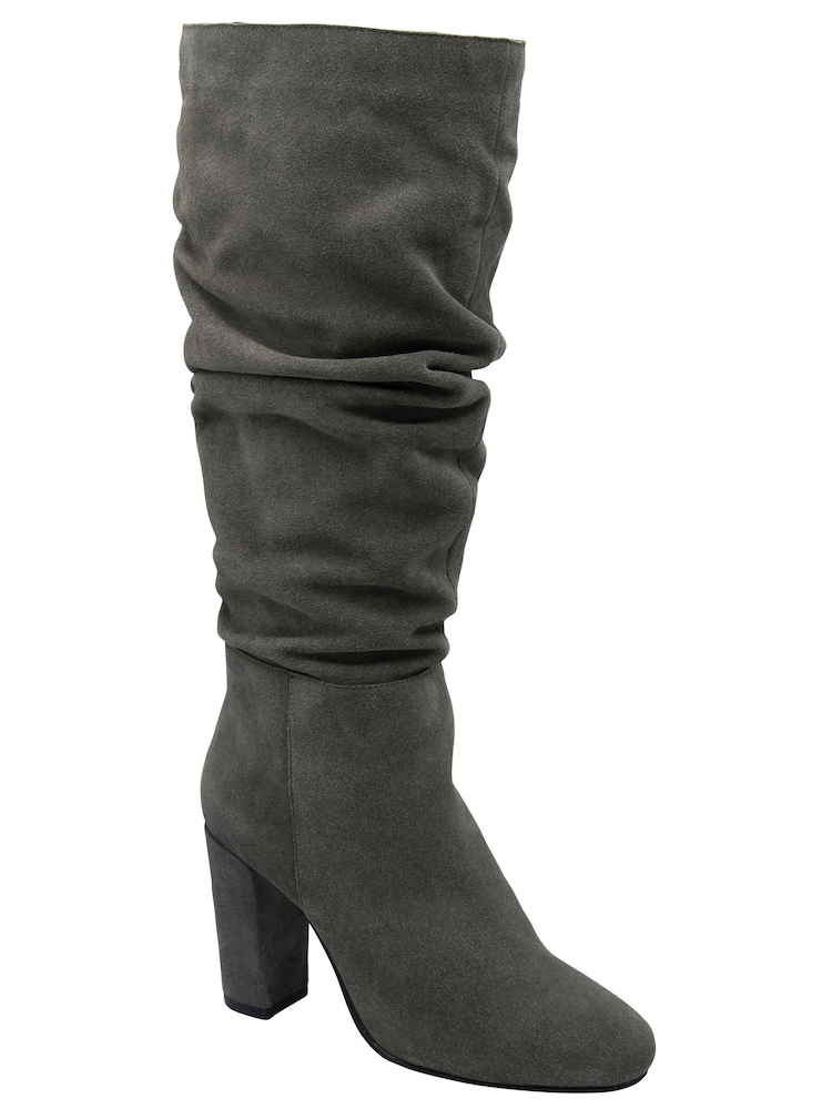 Ravel Grey Suede Knee High Boots - Image 1 of 4