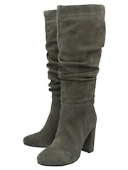 Ravel Grey Suede Knee High Boots - Image 2 of 4